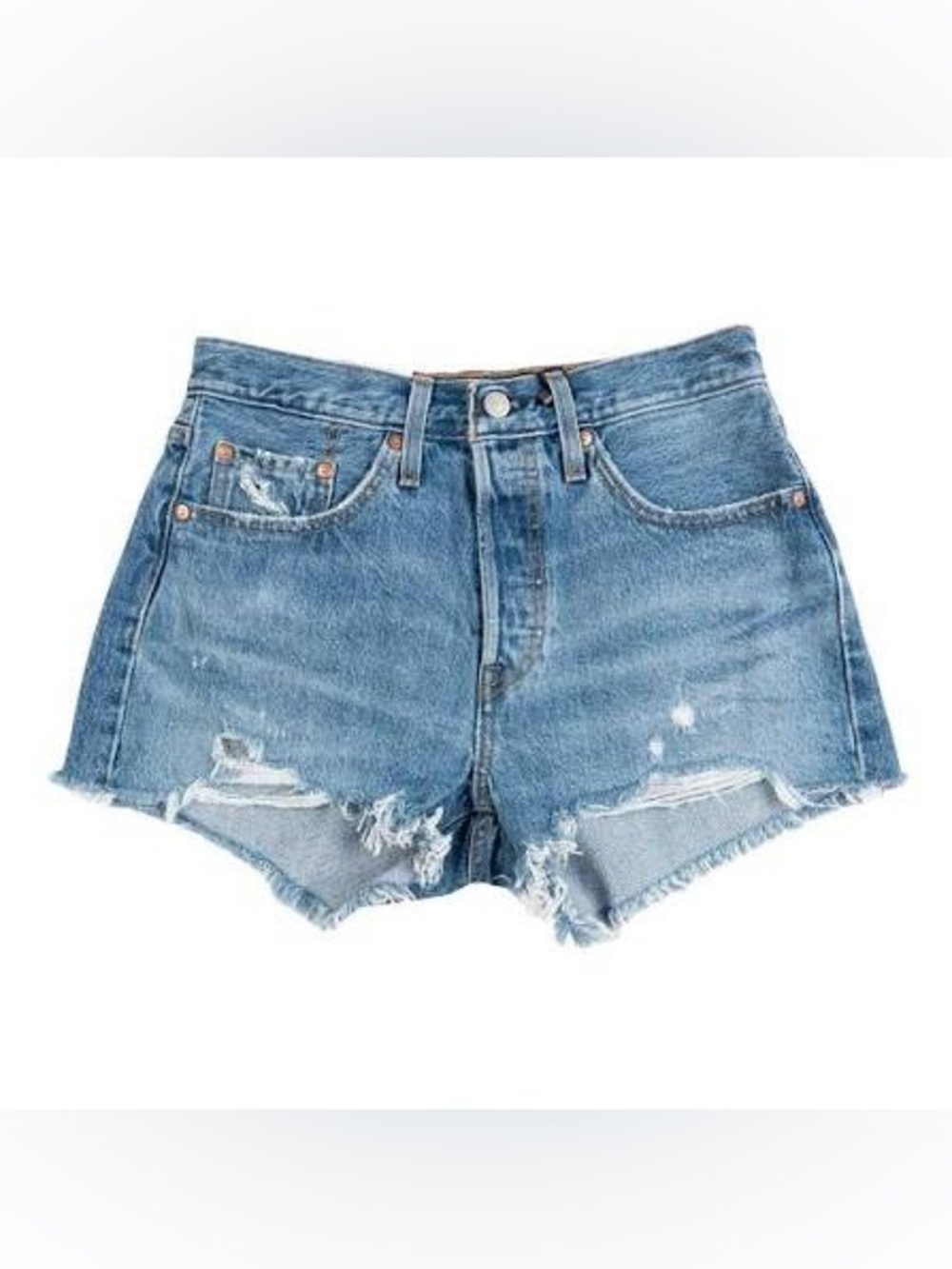 Levi’s 501 Original in Athens Cutoff Shorts Denim Jean 27 / 4 Distressed Women’s